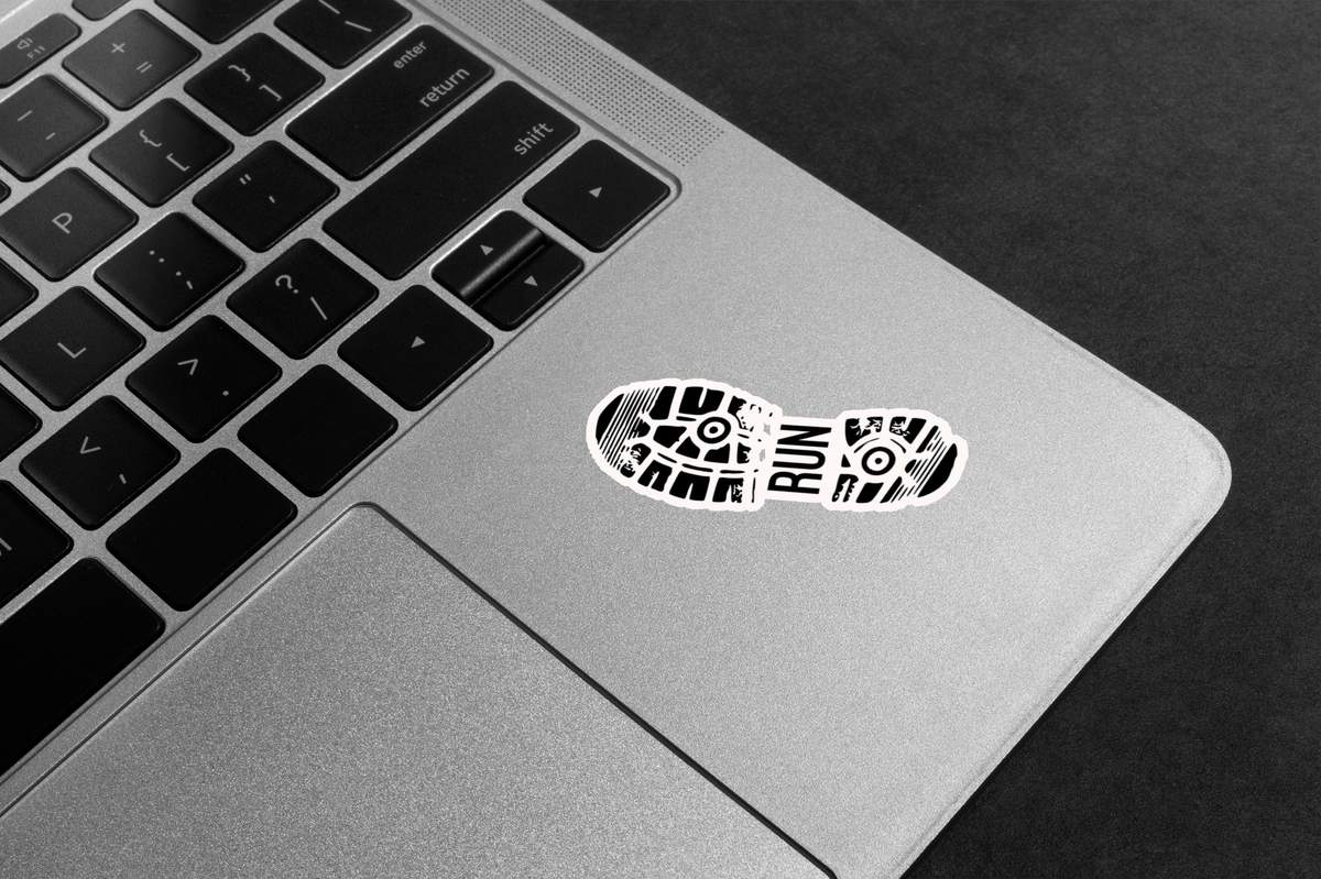 Running Sole Print Premium Vinyl Stickers