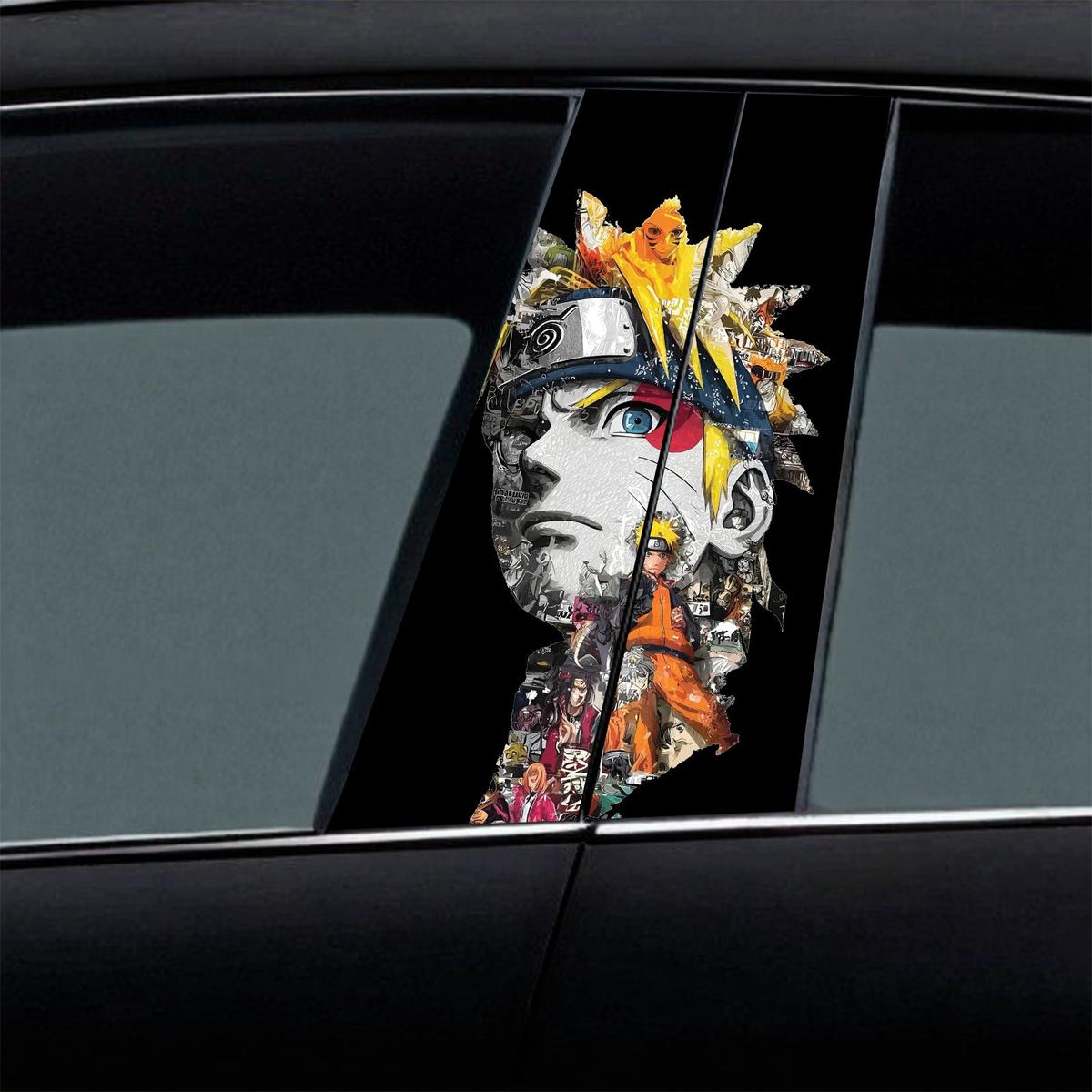 Naruto Uzumaki Manga Collage Car B-Pillar Vinyl Decal