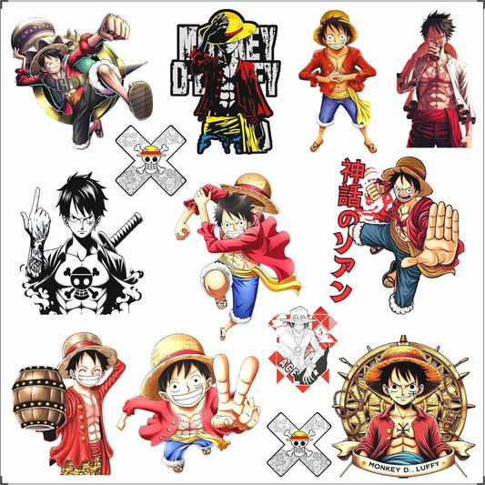 One Piece Luffy Action Sticker Pack – Anime Pirate Vinyl Decals