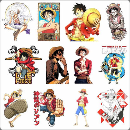 One Piece Luffy Action Sticker Pack – Anime Pirate Vinyl Decals