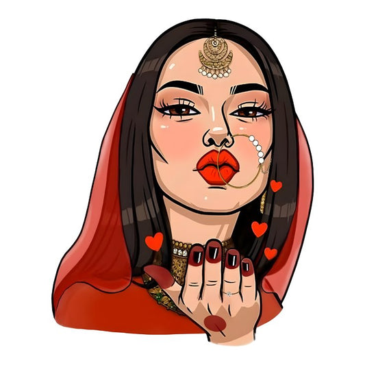 Indian Girl With Swag Giving Flying Kiss