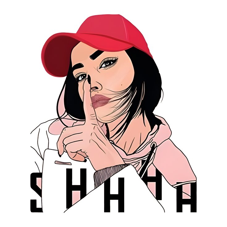Shhhh. Sign by Hot Girl
