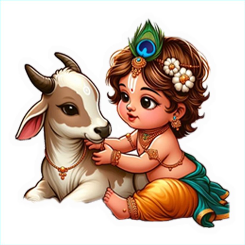 Krishna With Cow
