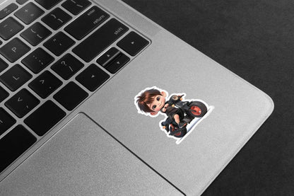 Cool Biker Kid - Laptop Mockup