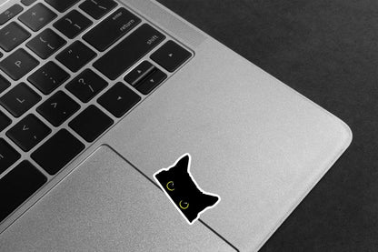 Black Cat Glowing Eyes - Laptop Mockup