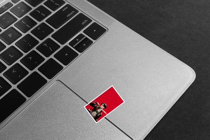 Red Background Warrior - Laptop Mockup