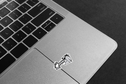 Engine Piston Illustration - Laptop Mockup