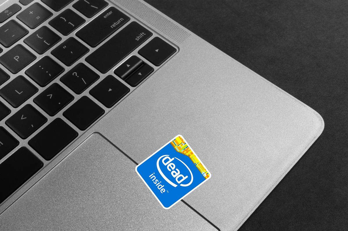Dead Inside Intel Parody - Laptop Mockup