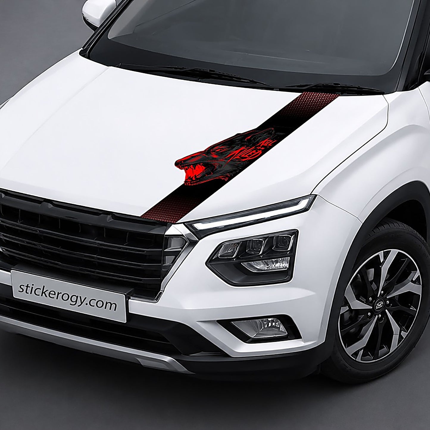 Kill or Be Killed Panther bonnet wrap on car