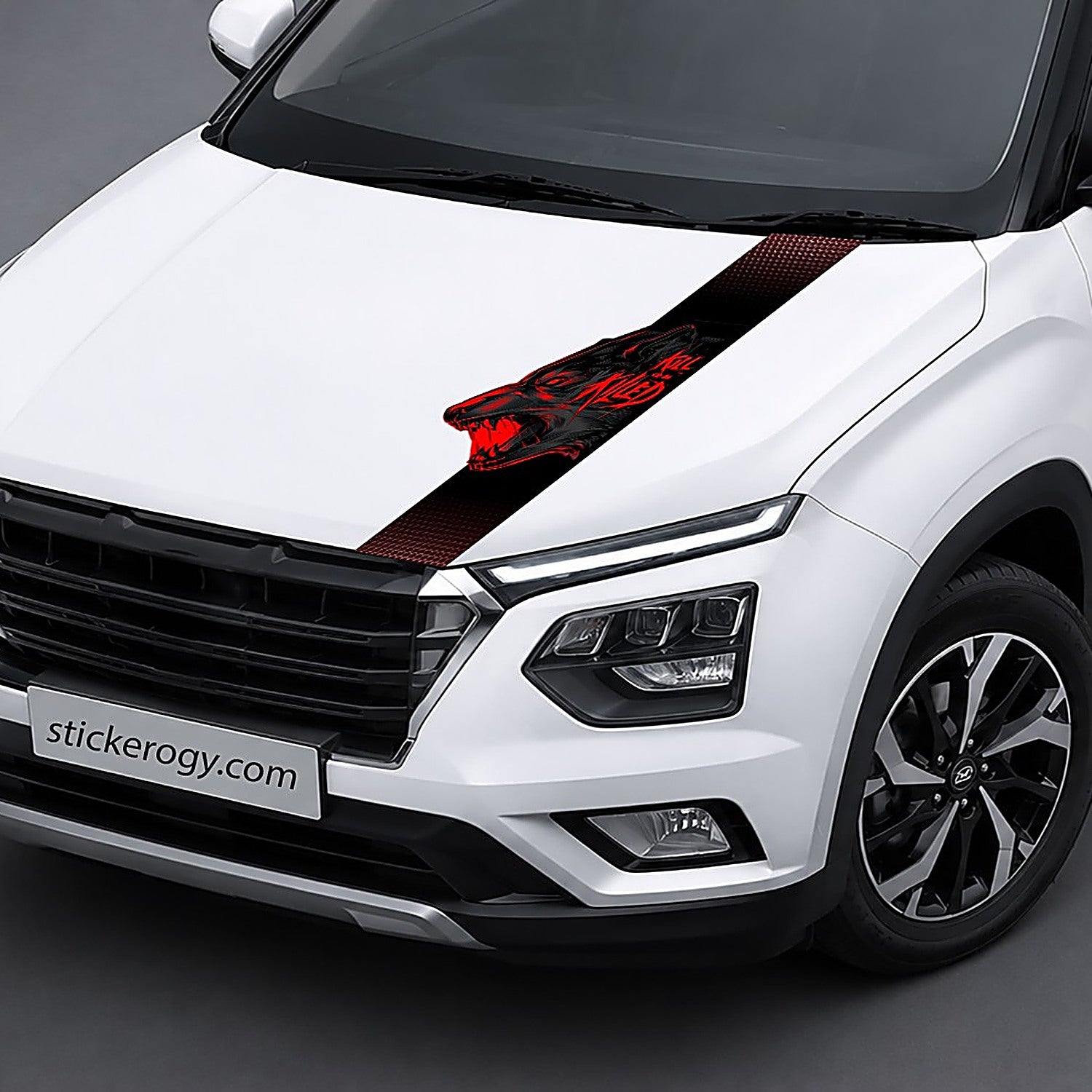 Kill or Be Killed Panther bonnet wrap on car