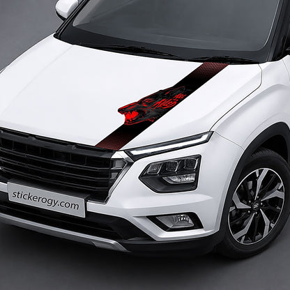 Kill or Be Killed Panther bonnet wrap on car