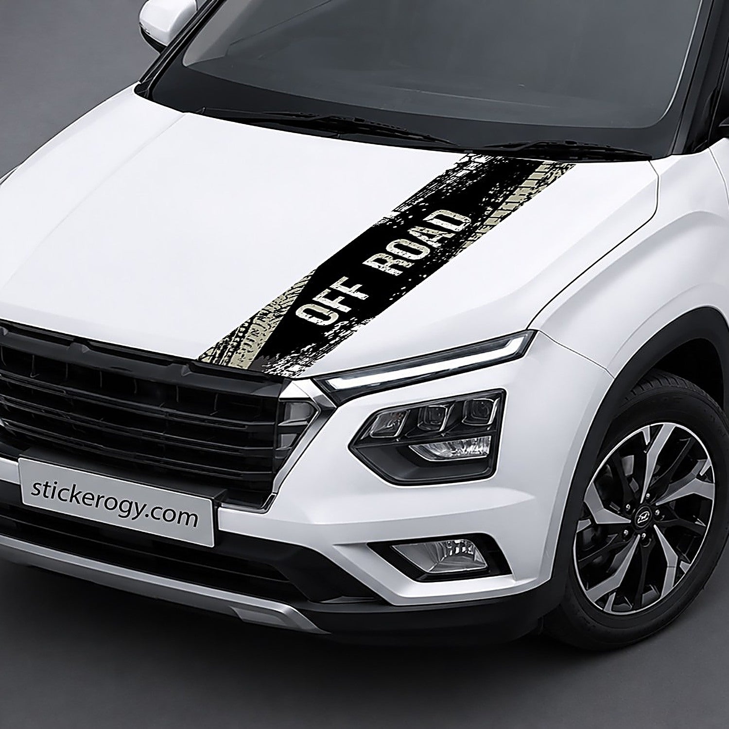 Off Road bonnet wrap on car