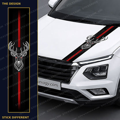 Royal Stag car bonnet wrap design and on-car preview