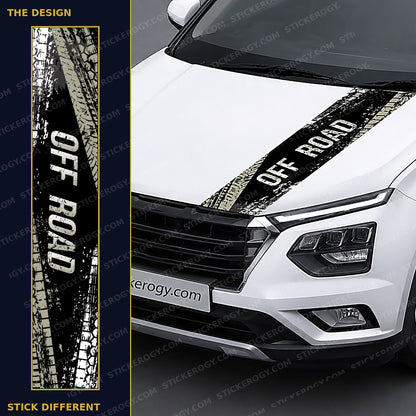 Off Road car bonnet wrap design and on-car preview